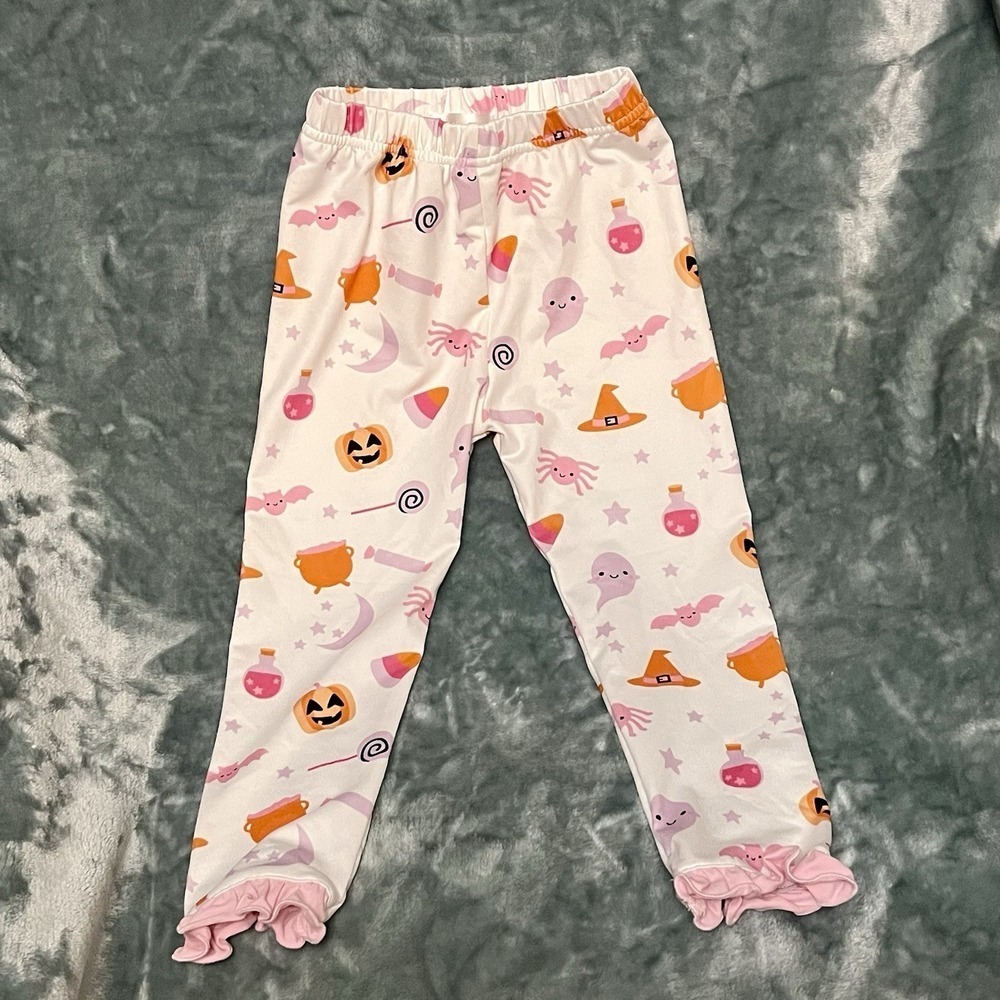 Toddler Cecil and Lou White Halloween Pumpkin & Potion pajama Pants 3T